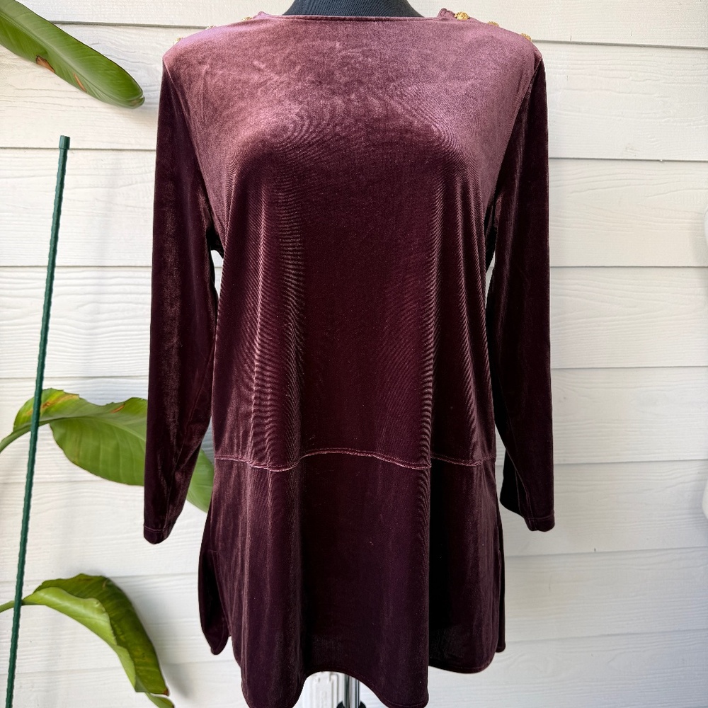 NWT‎ Lauren Ralph Lauren Velvet Top